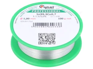Lödtenn 1mm 100g Sn99,3 Cu0,7 Cynel